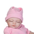 thumbnail image 5 of Reborn Baby Doll Girl Baby Bath Toy Full Silicone Body Eyes Close Sleeping Baby doll With Clothes 10inch 25cm Lifelike Cute Gifts Toy Pink, 5 of 5