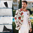 thumbnail image 6 of KUIFORTI Poinsettia Men's Suit Jacket Lightweight Blazer One Button Outfit for Weddings Business Meetings Prom Dinners Travel and Daily Wear, 6 of 7