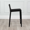 thumbnail image 4 of Hilton Modern Leather Wrapped Counter Stool with Steel Frame, 4 of 4