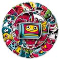 thumbnail image 2 of Pegatinas 3D con forma de globo, 50 unidades, bonitos dibujos animados con forma de corazón y estrel, 2 of 2
