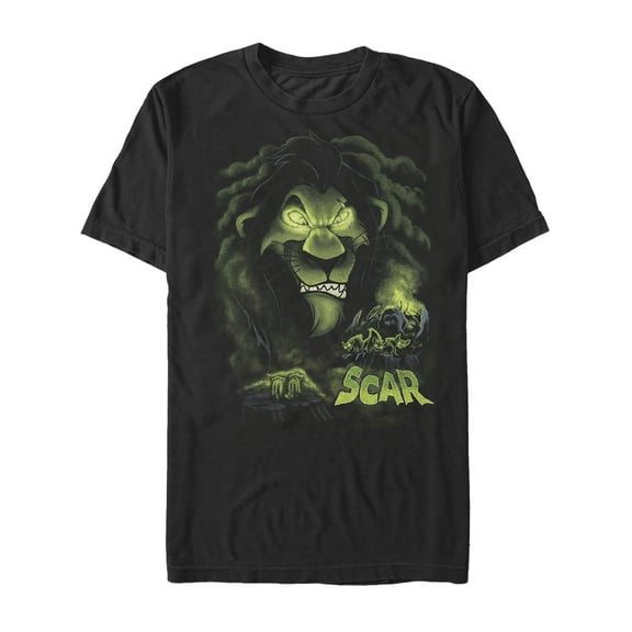 Men's Lion King Scar is Watching Graphic Tee Black 2X Large