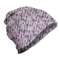 thumbnail image 1 of Glitch Unisex Beanie, Pastel Abstract Waves, Hiking Outdoors, Purple Multicolor, by Ambesonne, 1 of 1