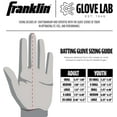 thumbnail image 6 of Franklin Sports MLB Batting Gloves - Classic XT Adult Men's + Youth Batting Gloves Pair - Baseball + Softball Gear - White - Adult Medium, 6 of 8
