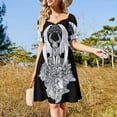 thumbnail image 4 of Vestido holgado de manga corta "Orgullo de NASCAR" "Soy NASCAR" para mujer, ideal para el baile de graduación y la fiesta., 4 of 7