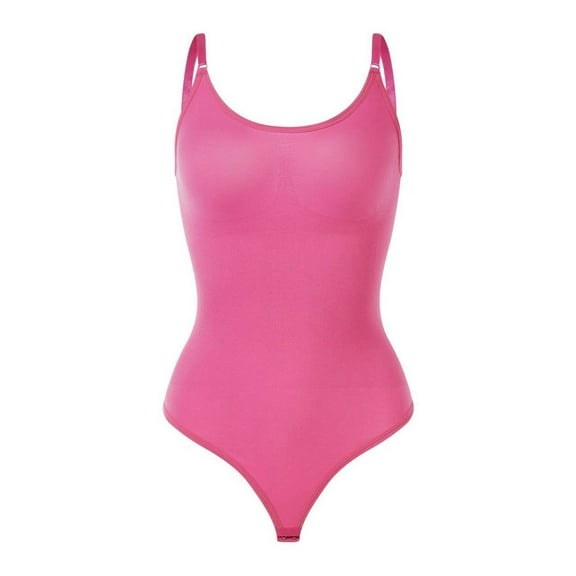 Ticikt Shapewear Bodysuit Tummy Control Body Shaper for Women Seamless Waist Snatching Shaper,Color:Pink,XS