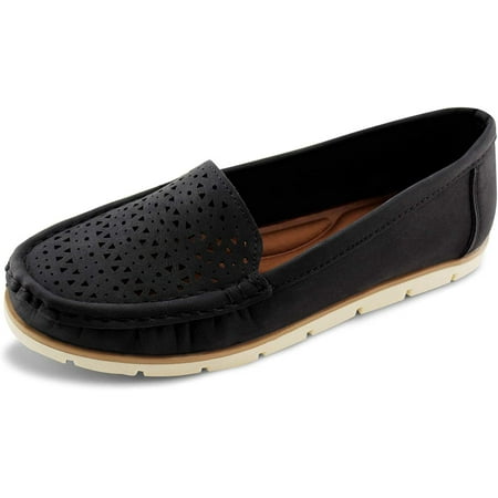 

YAZI Womens Penny Loafers Breathable Slip on Flat Shoes Moccasins