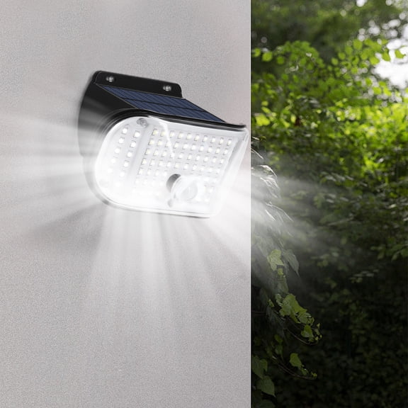 Solar Powered LED Wall Light - Single Head Outdoor Lamp