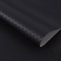 Artifical Leather Upholstery Fabrics Waterproof Semi Perforated Fish Scale Backing Black 24"x 54"