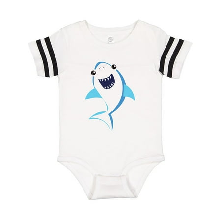 

Inktastic Cute Shark Little Shark Blue Shark Gift Baby Boy or Baby Girl Bodysuit