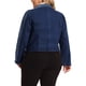thumbnail image 3 of Chaquetas de mezclilla de talla grande Agnes Orinda para mujeres, blazers de trabajo con solapa de jean, azul oscuro 1X, 3 of 5