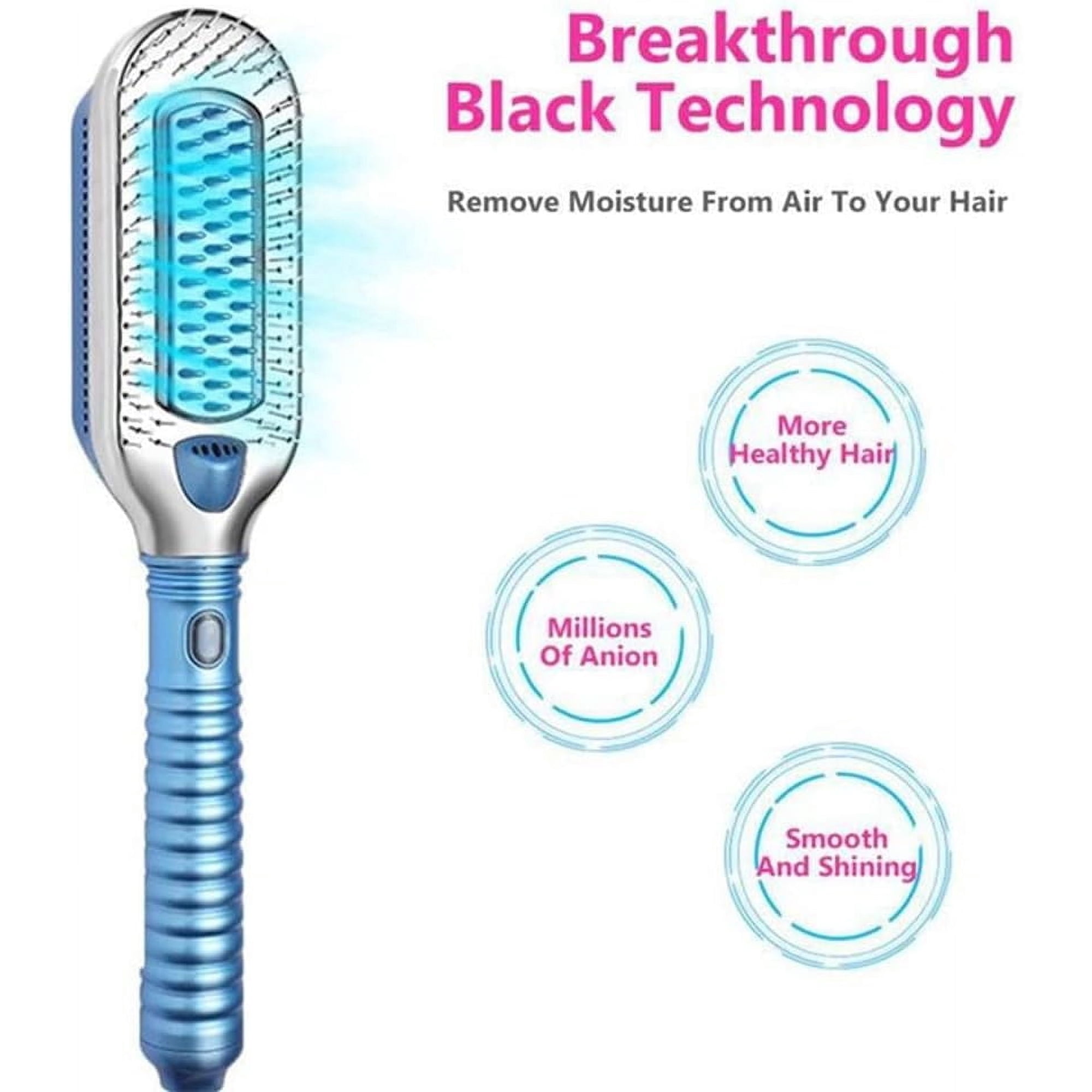 Hair Straightener Cold Wind Ice Therapy Hair Straightening Brush Heatless Hair Comb Wet Dry Smoothing Hair Styler