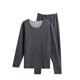 thumbnail image 2 of Qarigey Conjunto de ropa interior térmica para hombre, capa base gruesa, vestido cálido, ropa de invierno colorida ajustada pura, pintura conjuntos de ropa Gris&amp;gt;L NO1, 2 of 6