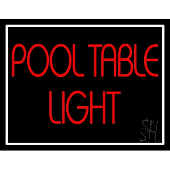 Pool Table LED Neon Sign 15 x 19 - inches, Clear Edge Cut Acrylic Backing, with Dimmer - Bright and Premium built indoor LED Neon Sign for Bar decor.
