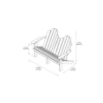 thumbnail image 4 of Linon Brookhaven Outdoor Durable Wood Bench - Acorn, 4 of 8