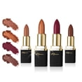 thumbnail image 3 of Khasana Lipstick Set. Long Lasting Lip color, 4 Piece Gift Set. Moisturizing Formula, Infused with Vitamin E and Vitamin C. Multi Finish Lip Makeup, Cream Gloss & Matte. Pack of 4., 3 of 5