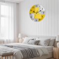 thumbnail image 6 of Wall Clock Yellow Painting Clocks PVC Silent Non-Ticking Battery Operated Decorative Grey Abstract Graffiti Art Round Clock for Home Living Room Kitchen Bedroom Office School Wall Decor 10 Inch, 6 of 9