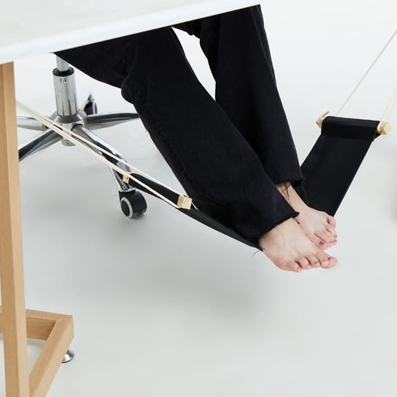Canvas Foot Rest Hammock, Adjustable Mini Foot Rest Stand Under Desk