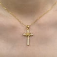 thumbnail image 2 of Leander 925 Sterling Silver Moissanite Cross Necklace for Women, Figure-8 Design, with a Stylish and Simple Clavicle Chain Pendant, 2 of 6