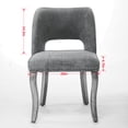 thumbnail image 6 of CQSXDA Fabric Upholstered Wooden Dining Chairs Set of 2, Cozy Farmhouse Style for Kitchen and Dining Room Décor, 6 of 11