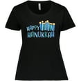 thumbnail image 3 of Inktastic Happy Hanukkah with Candles Women's Plus Size T-Shirt, 3 of 5
