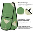 thumbnail image 2 of Yayeee Double Oven Mitt Kitchen Heat Resistant Baking 35" x7" Quilted Glove, Green Lemon Juice, 2 of 6