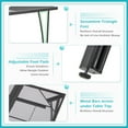 thumbnail image 3 of AECOJOY 5-Piece Outdoor Patio Dining Set with 4 Stackable Patio Dining Chairs and Square Patio Metal Table for Yard Garden Backyard Poolside, Dark Gray, 3 of 7