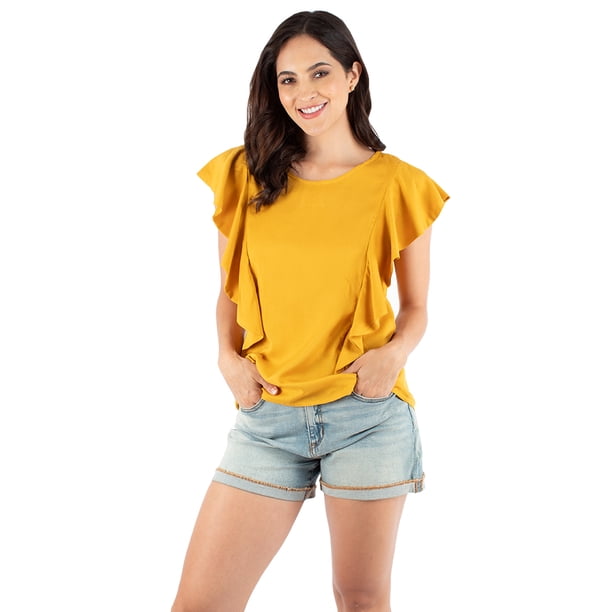 Blusa con escarolas