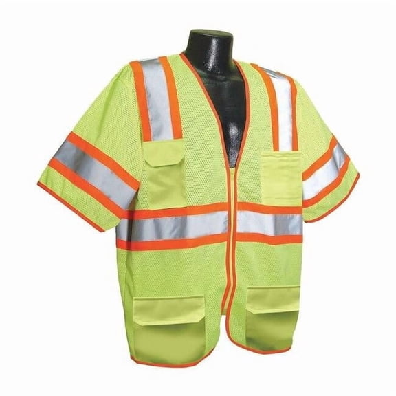 Condor High Visibility Vest,Yellow/Green,5XL 53YP01