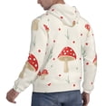 thumbnail image 6 of Uemuo Flat Mushrooms Pattern Men's Hoodie - Casual Pullover Hoodie with Kangaroo Pocket, Stylish Hooded Sweatshirt for Everyday Wear-Medium, 6 of 7