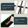 thumbnail image 5 of Einfach Queen Size Platform Bed Frame with Upholstered Adjustable Velvet Vertical Tufted Headboard, Green, 5 of 8