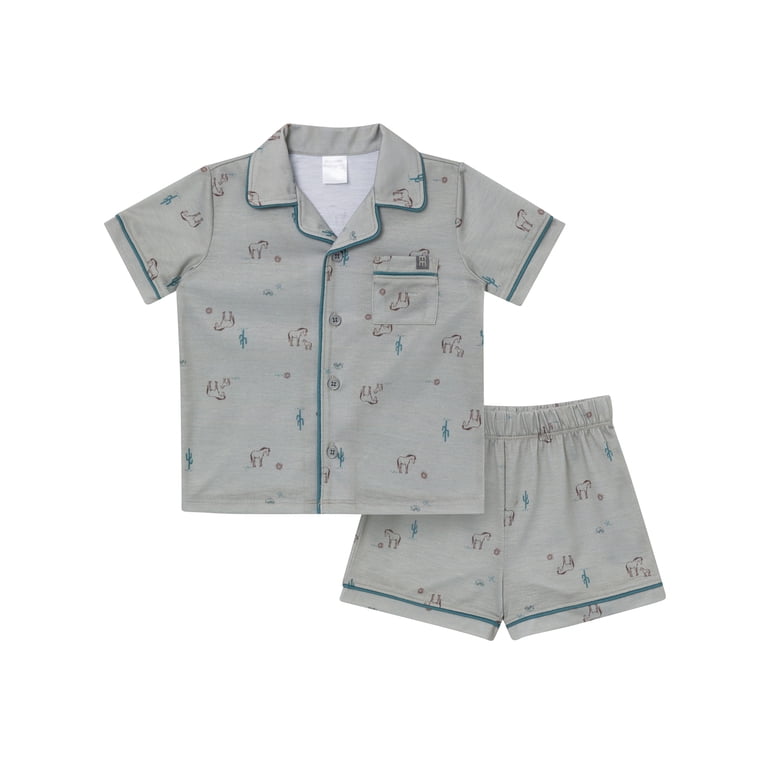 Modern Moments Gender Neutral Button Pajama Shorts Set photo 1