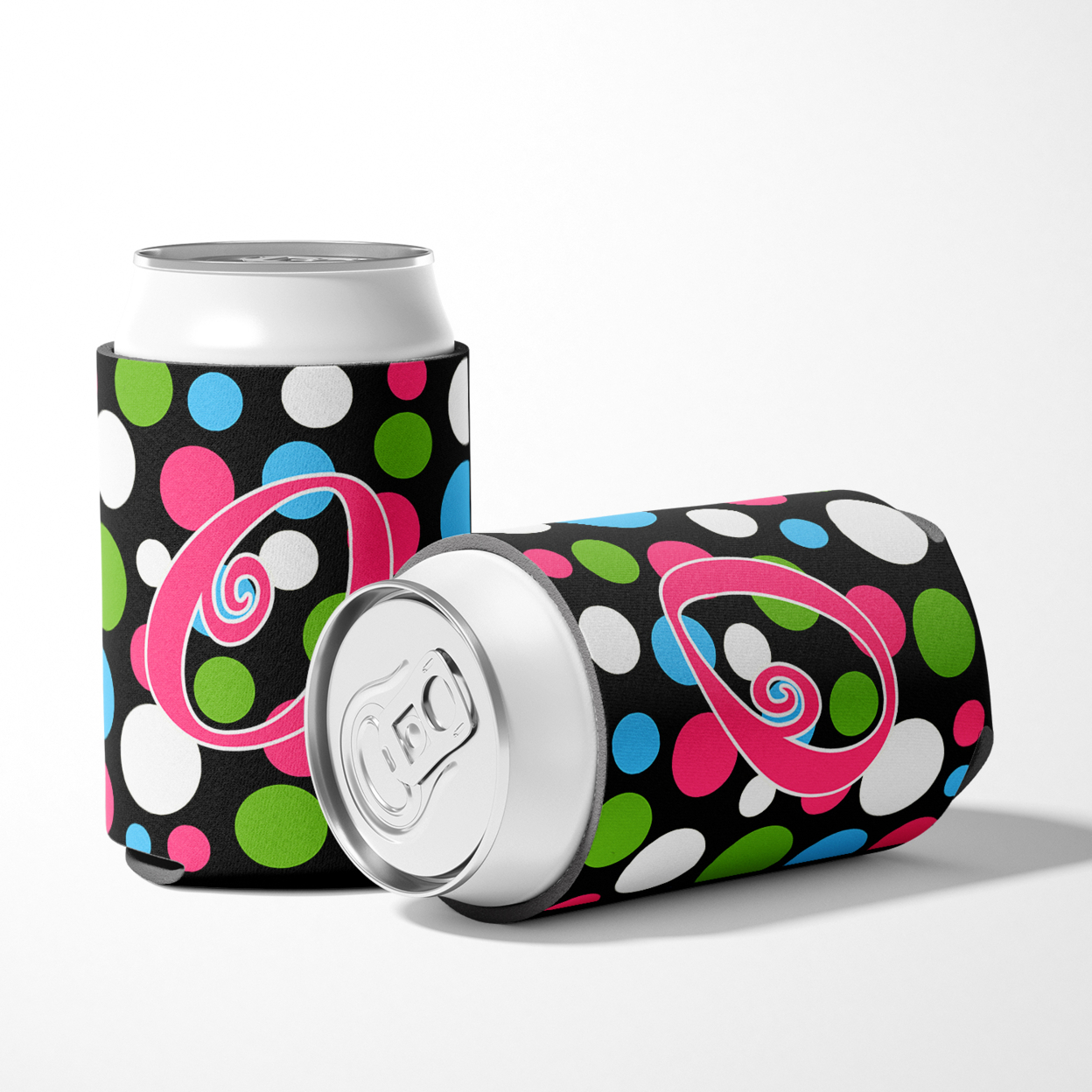 Carolines Treasures CJ1038-OCC Letter O Initial Monogram - Polkadots And Pink Can Or Bottle  Hugger