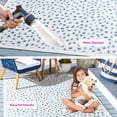 thumbnail image 3 of SAFAVIEH Courtyard Otis Spotted Indoor/Outdoor Area Rug, Ivory/Blue, 8' x 10', 3 of 14