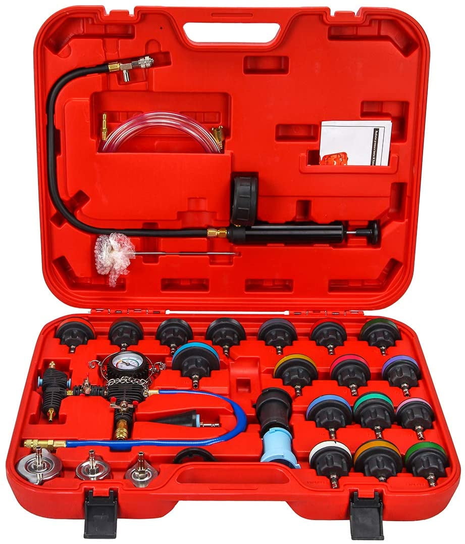 Vacuum Type Cooling System Refill Kit for Car Van SUV Truck DHA 28pcs Universal Radiator Pressure Tester Vacuum Type Cooling System Refill Kit for Car Van SUV Truck DHA 28pcs Universal Radiator Pressure Tester