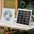 thumbnail image 4 of Extractor de Aire Solar JShteea 12 V para Baño Ventilador 8 Pulgadas Paneles Solares 8 W, 4 of 9