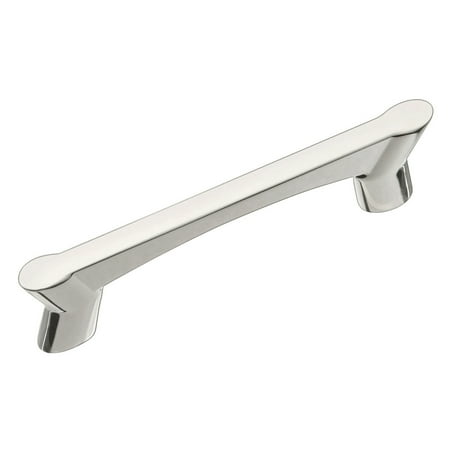 Bright Nickel Pull - Hickory Hardware Wisteria 3 Inch Center to Center Bright Nickel Cabinet Pull HH74551-14