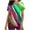 Hot Pink, variant on QATAINLAV 2025 Summer Savings! Womens Scrub Tops Rainbow Print V Neck Short Sleeve T Shirts Stretch Nurse Work Uniform Medical Scrubs with Pockets Blue L