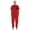 Red, variant on Adults Unisex Anti-Strip Adaptive Jumpsuit Crew Neck Short Sleeve Back Zipper Jogger Pants One-piece Rompers Black 3XL