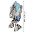 thumbnail image 3 of yuCgh Fresh Chiffon Soft Scarf Necklace, Small Scarf for Neck, Sun Protection Scarf, Sheer Lightweight Scarf, Women's Fashion Scarf Accessory,Blue, 3 of 3