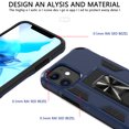 thumbnail image 4 of CoverON Apple iPhone 12 Mini Case (5.4"), KickStand Ring Loop Holder Rugged Cover Magnetic Slide Stand, Navy Blue, 4 of 9