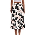 thumbnail image 4 of WTOBBY Women's Casual Bohemian Floral Print Skirt Temperament Pocket Design, Stylish Comfortable Skirt for Women Outdoor Cafes Shopping and Weekend Outfits,Beige L, 4 of 4