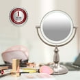 thumbnail image 3 of OVENTE 8" Lighted Tabletop Makeup Mirror with 1X/10X Magnification, Double Sided Vanity Mirror, 360&Acirc;&deg; Swivel Design, 3-Tone Smart Touch Glow LED Li, 3 of 8