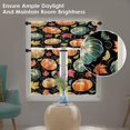 thumbnail image 4 of Pumpkin Thanksgiving Black Orange Kitchen Curtains Fall Autumn Halloween Window Curtains Valance and Tier Set 36 Inch Rod Pocket Short Tier Curtain for Room, Cafe Kitchen Decor, 4 of 6