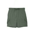 thumbnail image 5 of Npasoilc Capri Cargo Shorts for Teenage Boys Drawstring Elastic Wasit Wide-Leg Shorts with Multi Pockets Lightweight Breathable Shorts Casual Loose Sports Shorts, 5 of 6