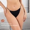 thumbnail image 4 of VOOPET 3 Pack Ice Silk Seamless Menstrual Period Underwear Thongs for Women Leak Proof Absorbent G-string Panties, 4 of 10