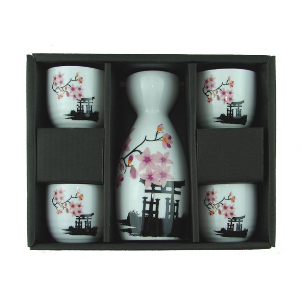 Ceramic Green Saki Set