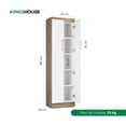 thumbnail image 4 of Ropero Closet Armario de Madera con 5 Entrepaños y 2 Puertas, Almacenamiento de Ropa, 4 of 7