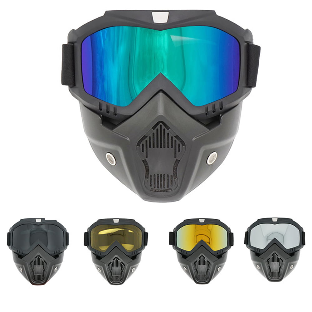 Winter Snow Sport Ski Snowmobile Face Mask Sun Glasses Eyewear 