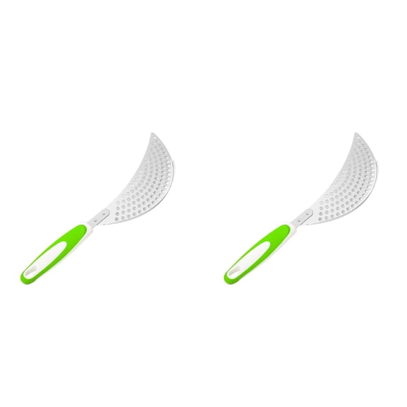 14.45" Stainless Steel Pot Strainer with Handle - Pasta & Vegetable Colander with Recessed Grips - Fits Most Pots, Dishwasher Safe (Kitchen Gadget Gift Idea)