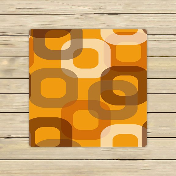 ECZJNT retro donut shape brown orange Beach Bath Towels Shower Towel For Home Outdoor Travel 13x13 Inch